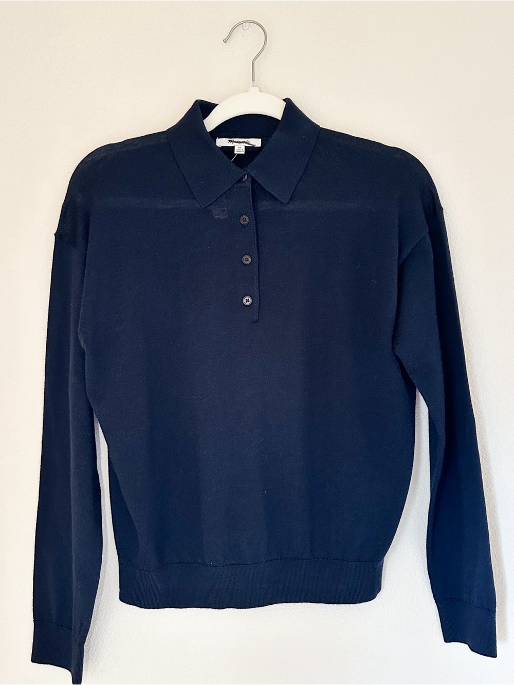 Madewell Drop-Shoulder Polo Sweater in Merino Wool XS - Picture 7 of 9